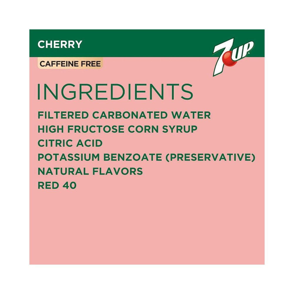 7UP Cherry Soda Cans 12oz (355ml) - Pack of 12