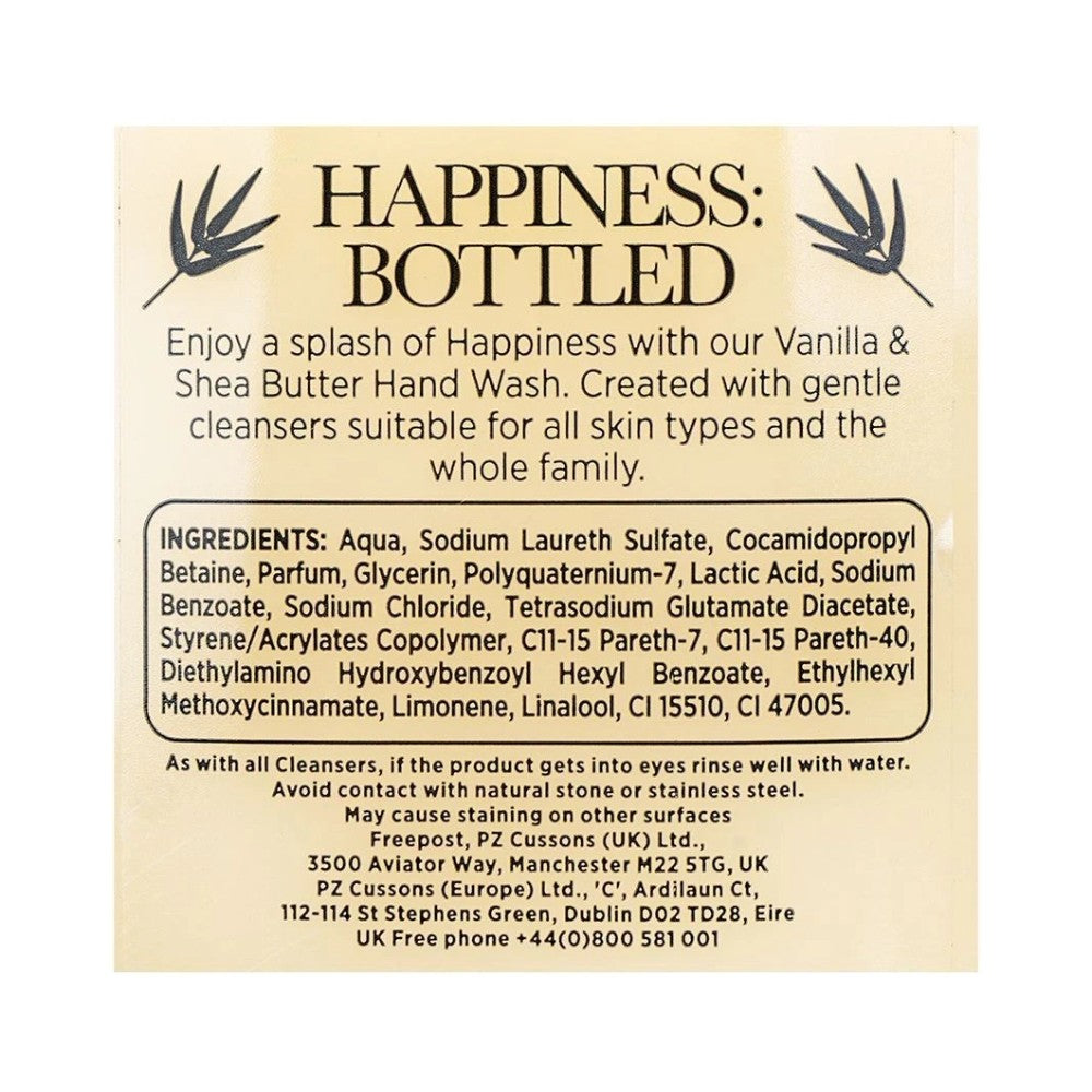 Cussons Creations Vanilla & Shea Butter Handwash Bottles 500ml - Pack of 6