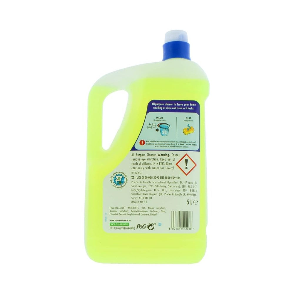 Flash All Purpose Fresh Lemon Scent Liquid Cleaner 5L