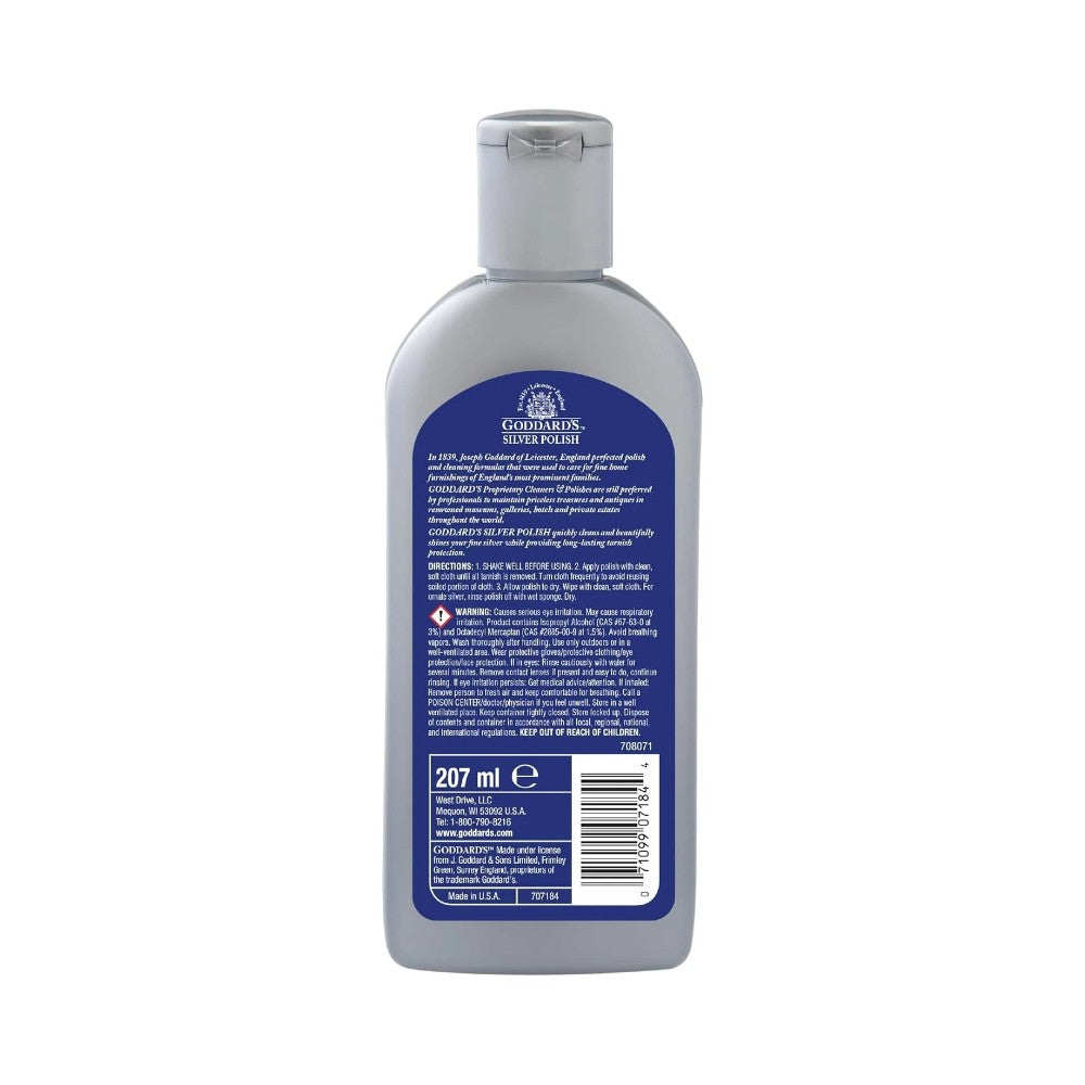 Goddards Silver Polish Liquid Cleaner & Tarnish Remover 7oz (207ml)