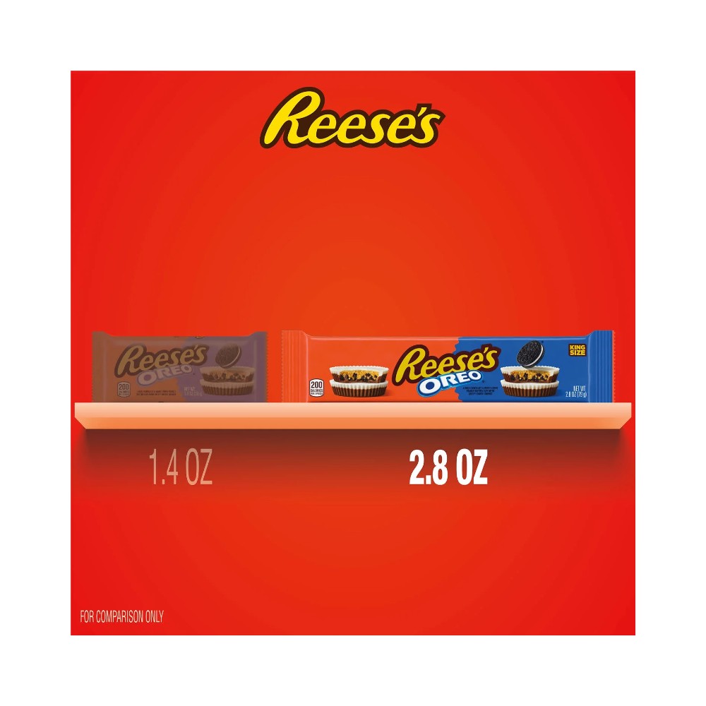 REESE'S OREO Milk Chocolate King Size Peanut Butter Cups 79g