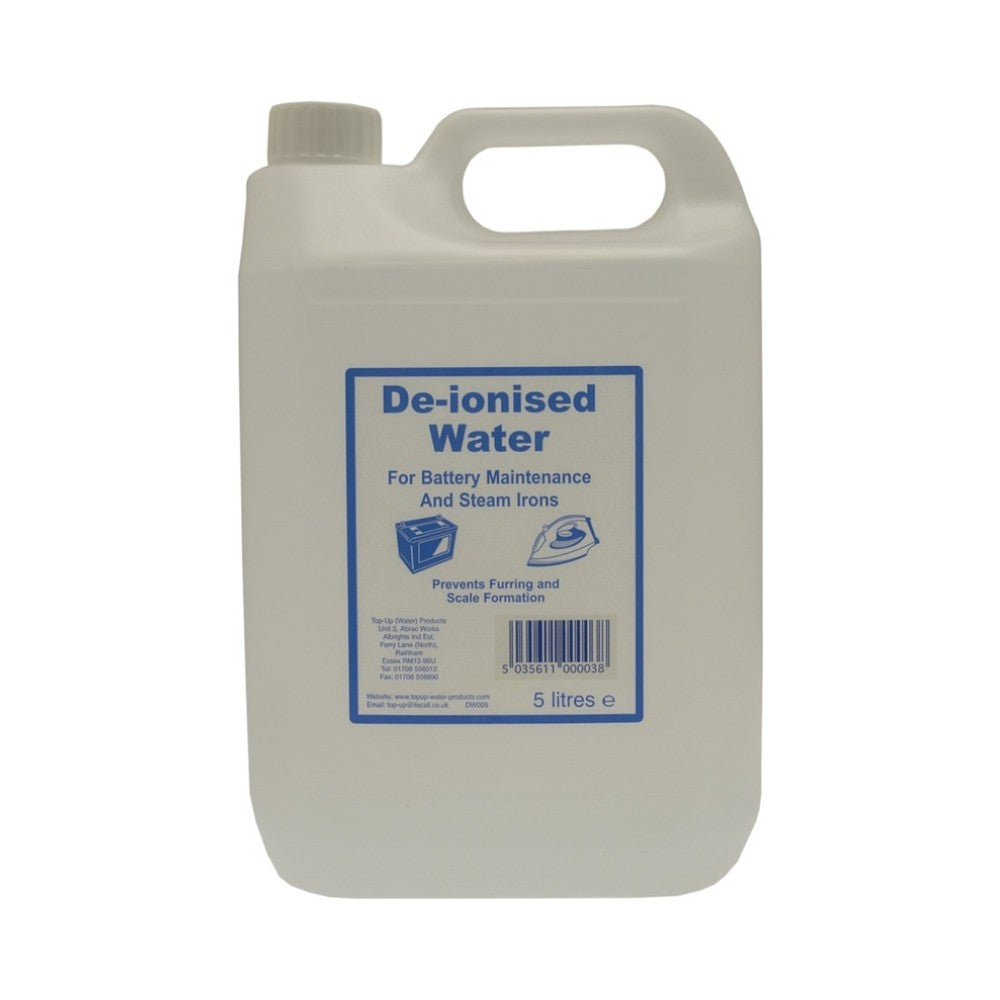 De-ionised Water 5L - For Battery Maintenance & Steam Irons