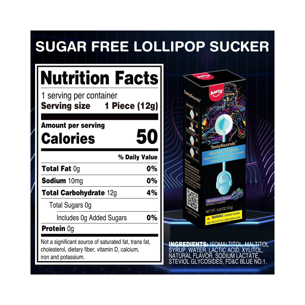 Amos TastySounds Music Lollipop 0.42oz (12g)