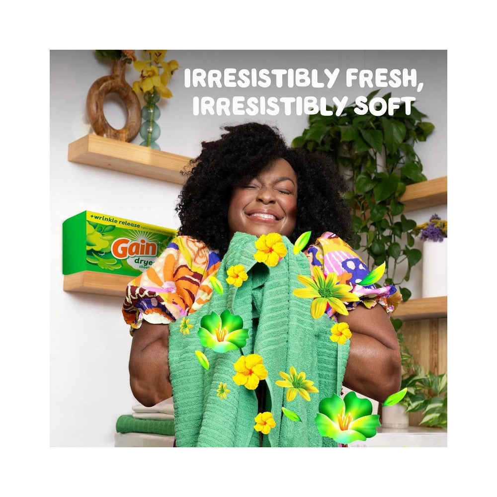 Gain Original Dryer Sheets + Wrinkle Release Fabric Softener 240 Sheets