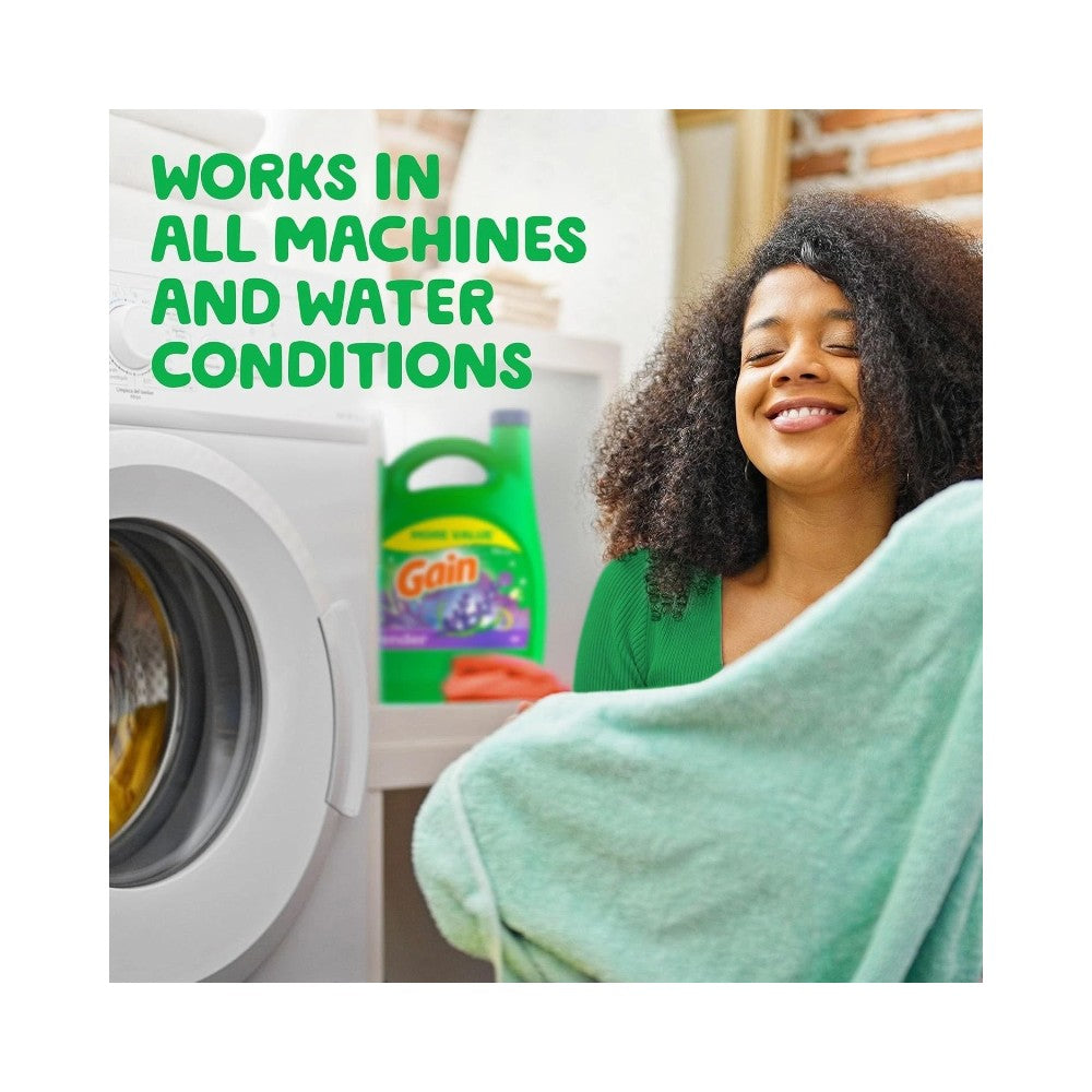 Gain Lavender Liquid Laundry Detergent 154oz (4.55L) - 107 Loads