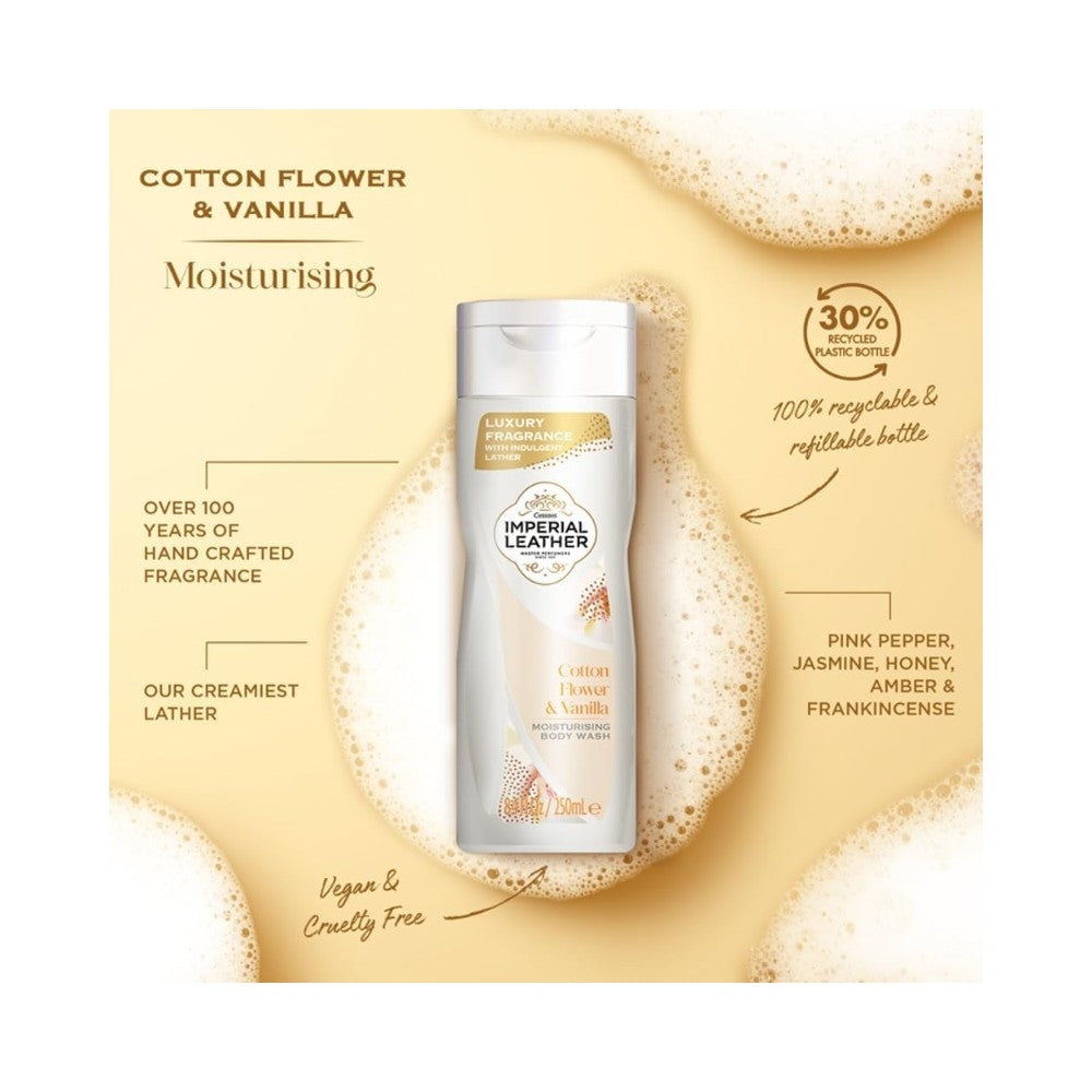 Imperial Leather Cotton & Vanila Milk Body Wash 250ml