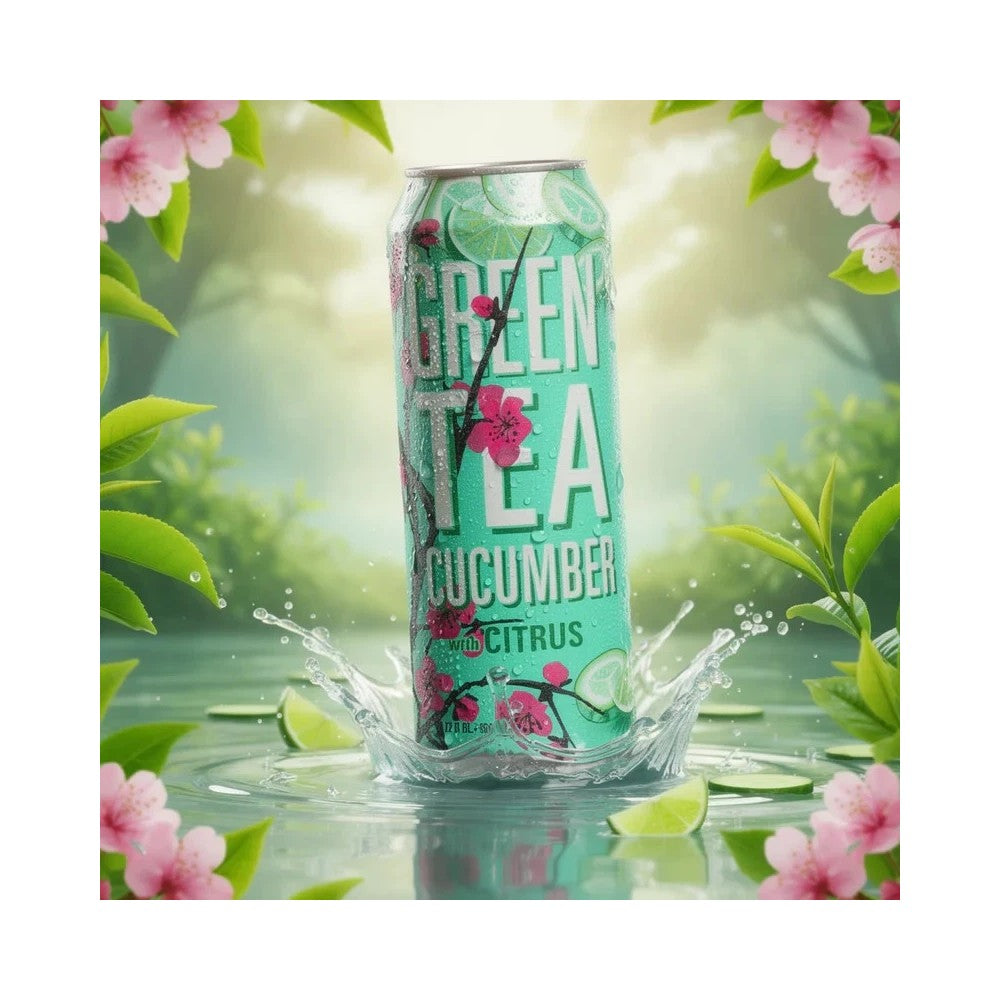 Arizona Green Tea Cucumber with Citrus Cans 22oz (650ml) - Pack of 24