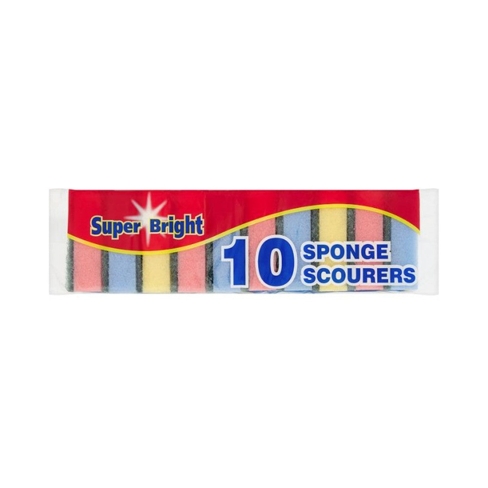 Super Bright Sponge Scourers 10's