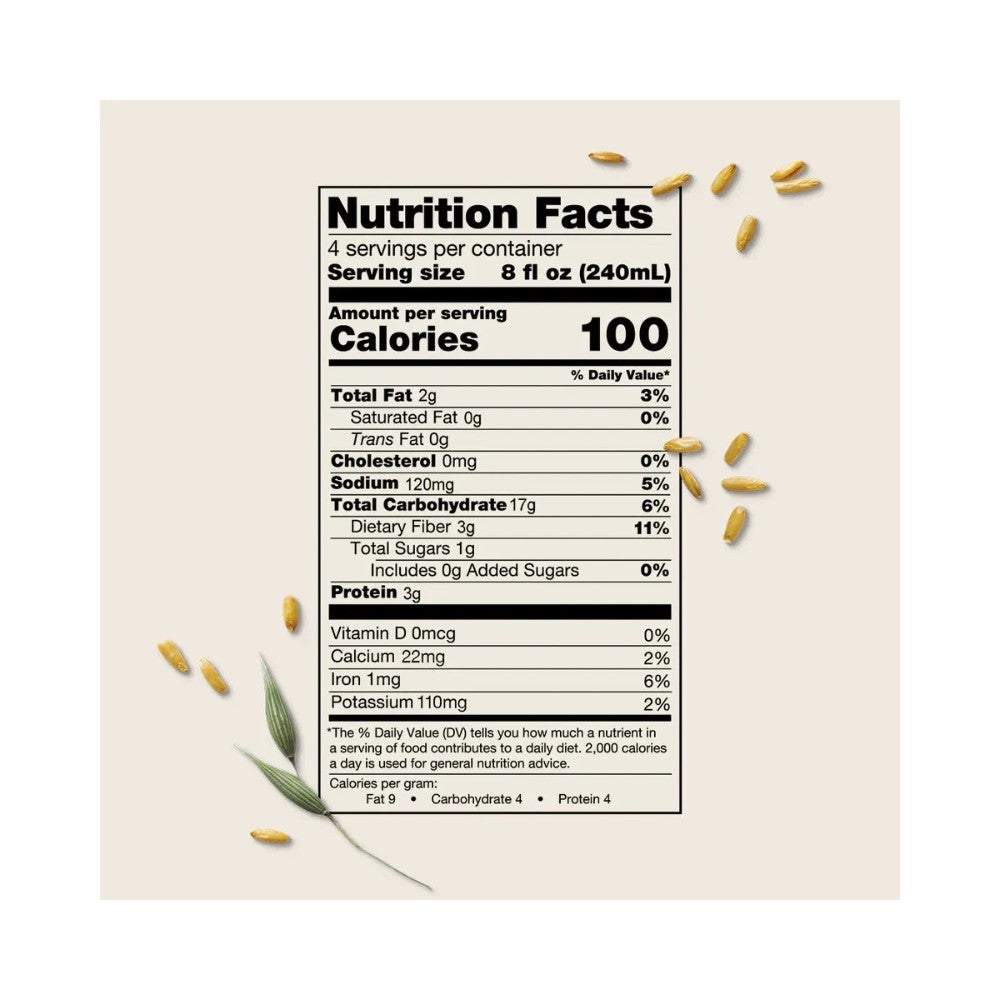 Elmhurst Milked Oats Unsweetened Drink 32oz (946ml)