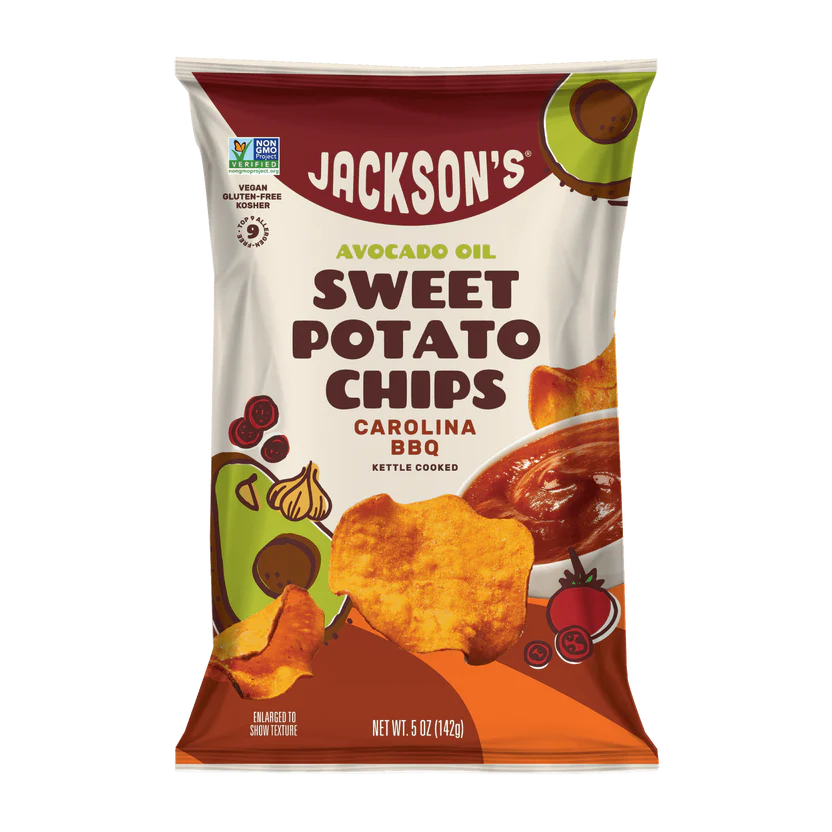 Jackson's Avocado Oil Sweet Potato Chips Carolina BBQ 5oz (142g)