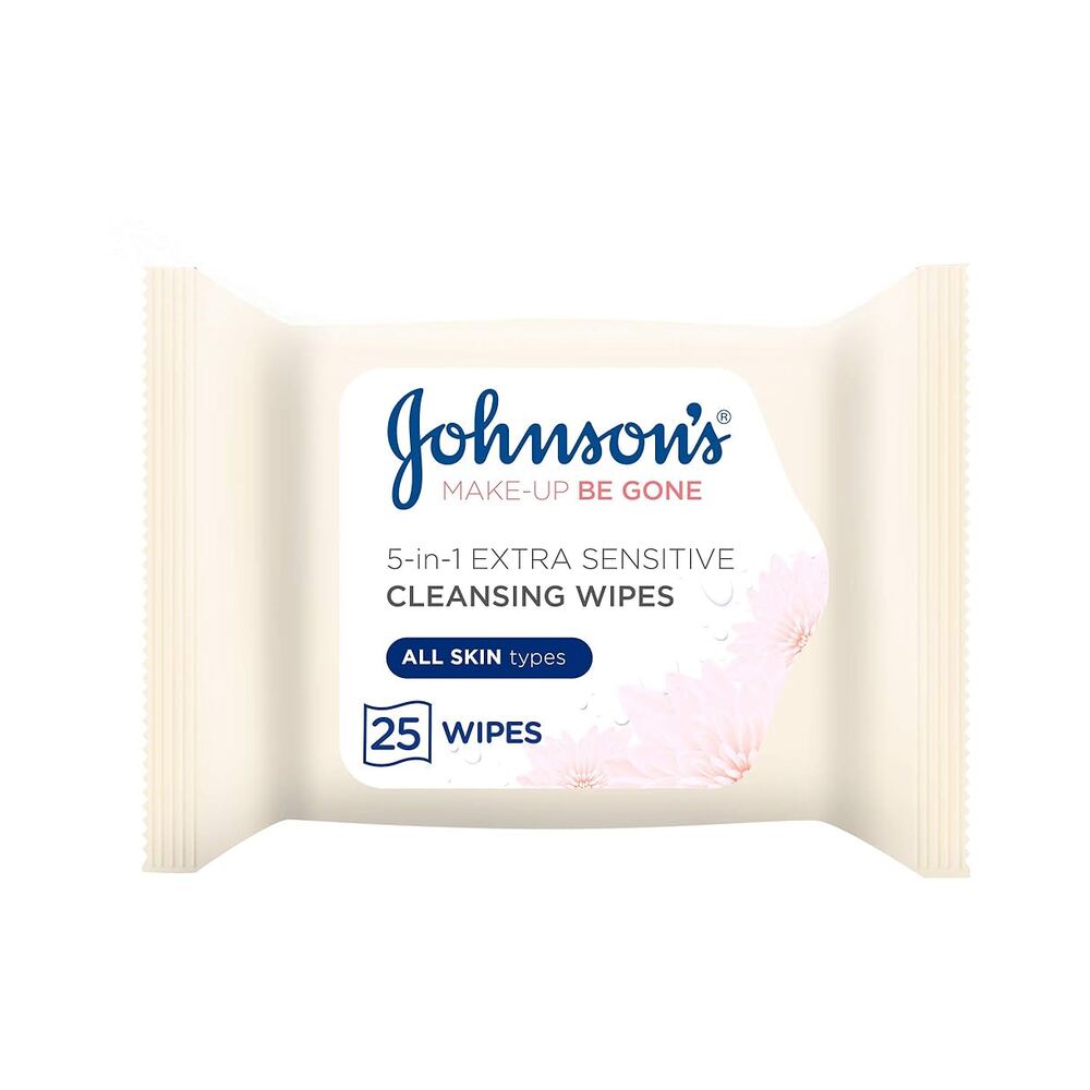 Johnson's Make Up Be Gone Extra Sensitive Cleansing Face Wipes 25's