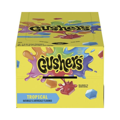 Fruit Gushers Tropical Flavoured Sweets 1.9oz (54g) - Pack of 18