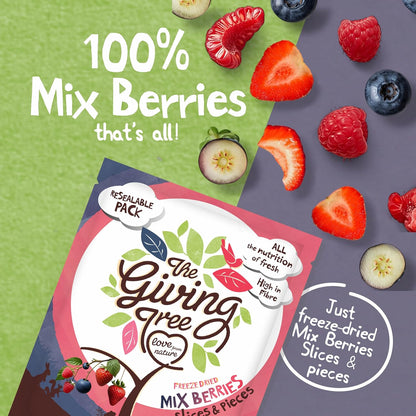 The Giving Tree Mix Berries Freeze Dried Slices & Pieces 100g