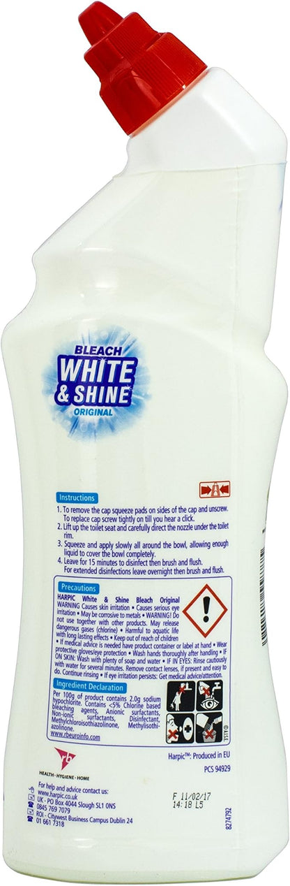 Harpic Bleach White & Shine Original Toilet Cleaning Gel 750ml