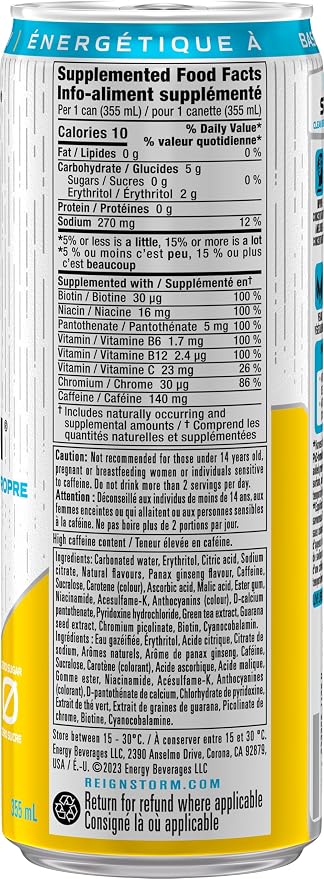 Reign Storm Clean Energy Drink Can 355ml