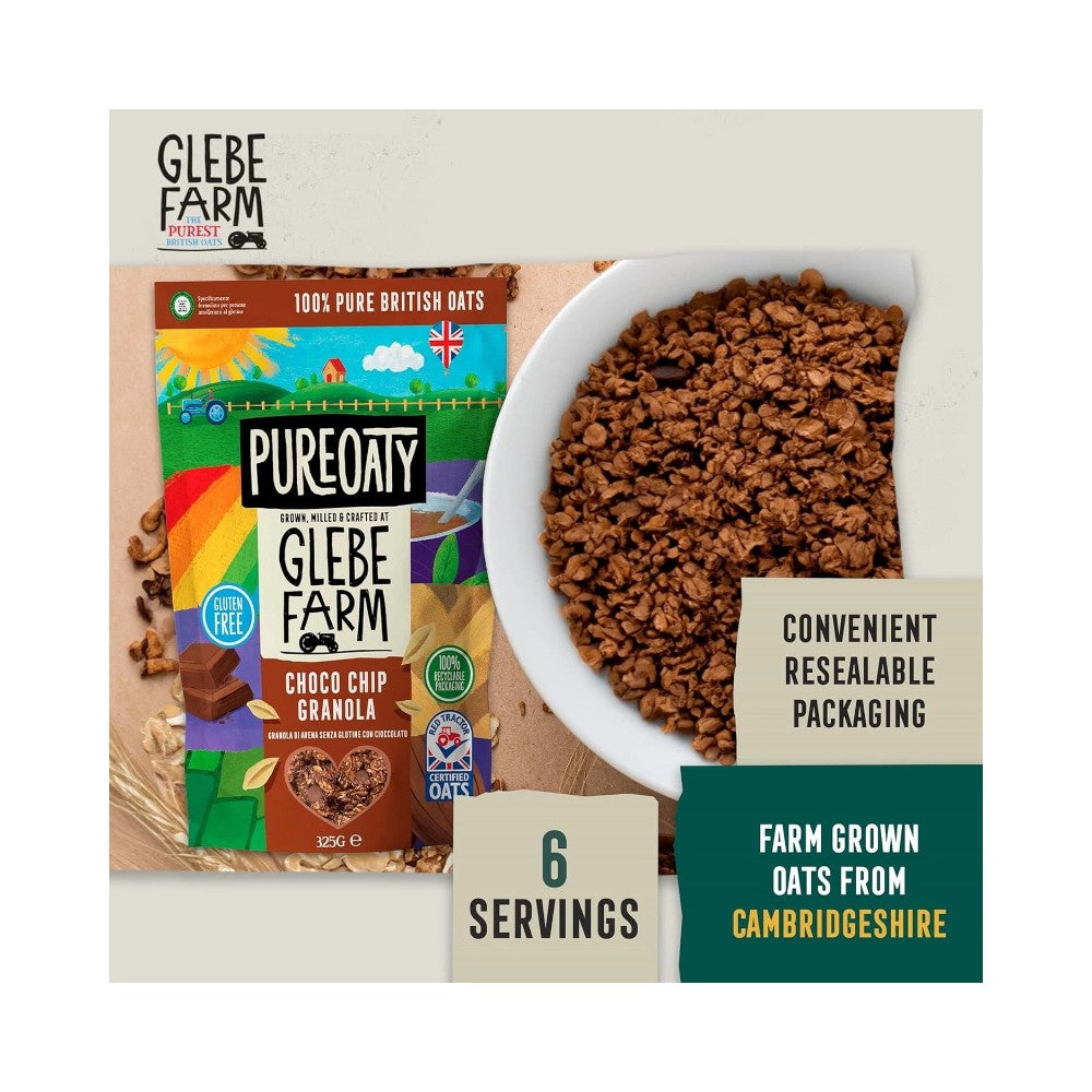 Glebe Farm PureOaty Choco Chip Oat Granola Cereal 325g