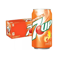 7UP Tropical Soda Cans 12oz (355ml) - Pack of 12