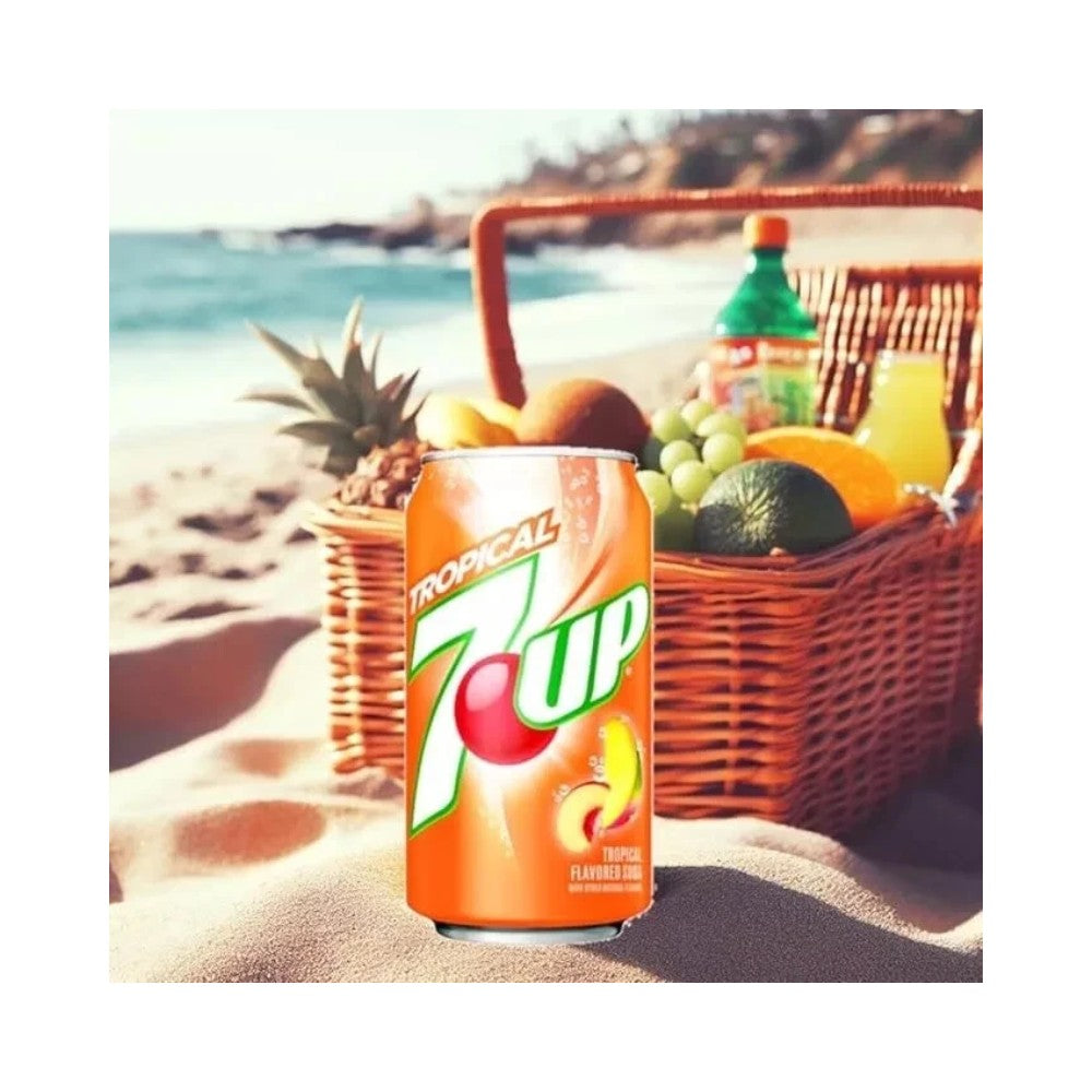 7UP Tropical Soda Cans 12oz (355ml) - Pack of 12