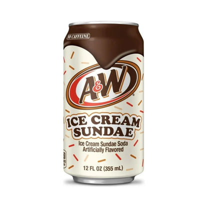 A&W Ice Cream Sundae Soda Drink Cans 12oz (355ml) - Pack of 12