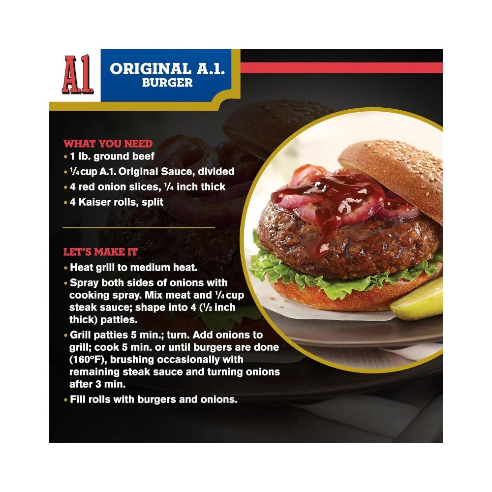 A1 Original Steak Sauce Bottle 15oz (425g)