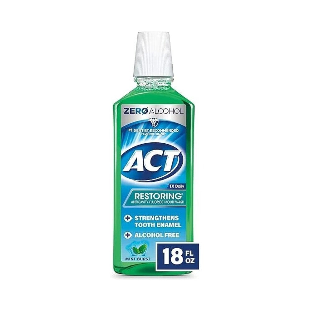ACT Restoring Anticavity Mouthwash Mint Burst 532ml - Sodium Fluoride 0.05%