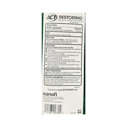 ACT Restoring Anticavity Mouthwash Mint Burst 532ml - Sodium Fluoride 0.05%