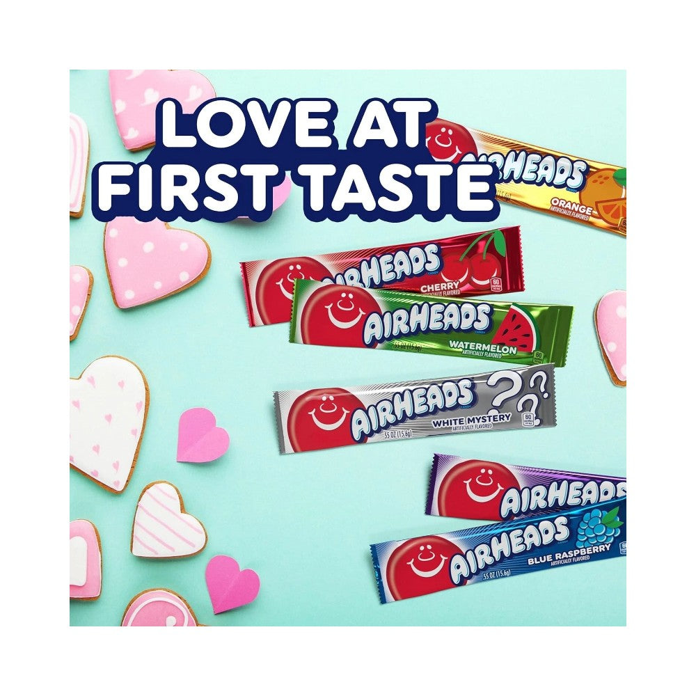 Airheads Candy Bars Assorted Fruit Flavours 6’s 3.3oz (98.6g) - Pack of 12