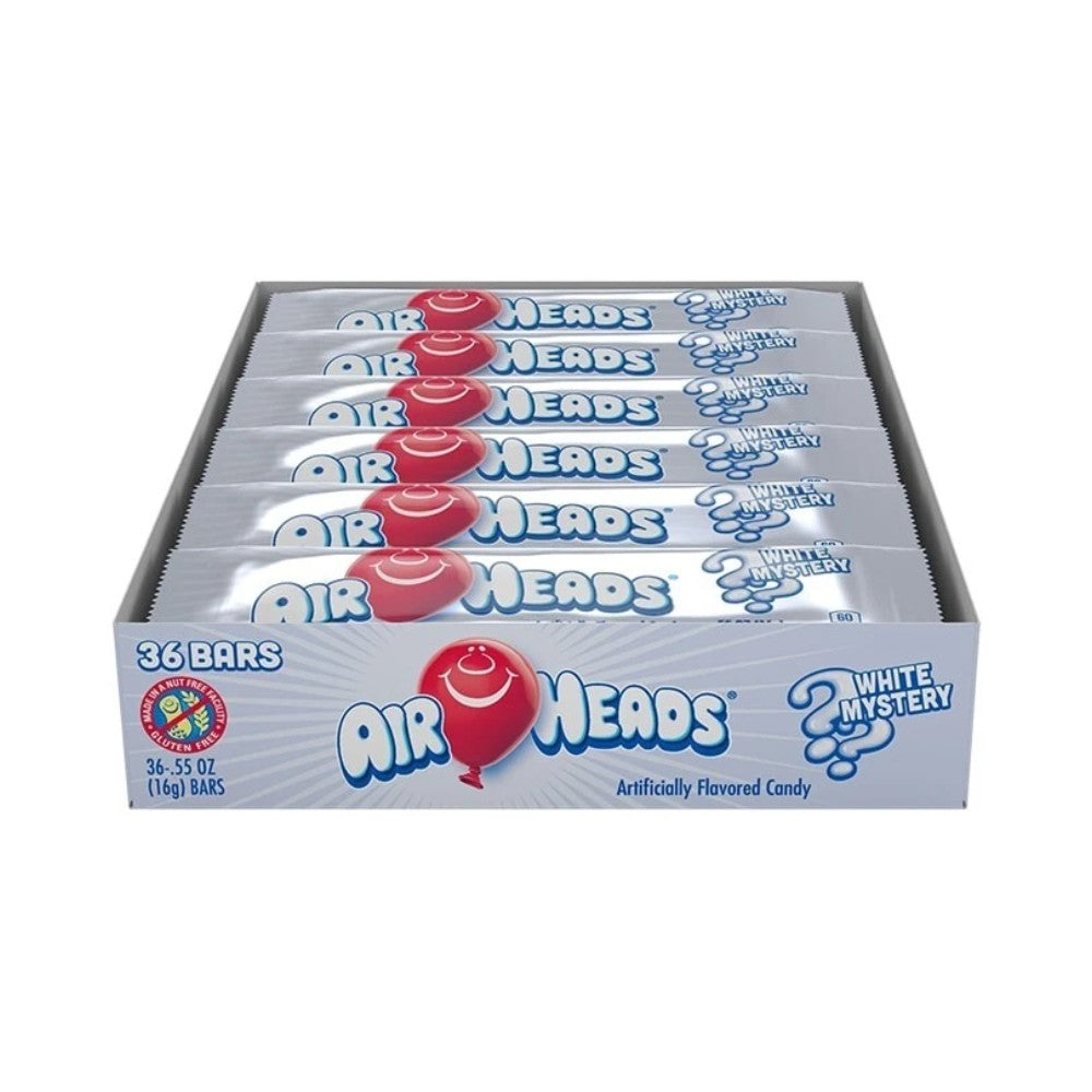 Airheads Candy Bars White Mystery 0.55oz (16g) - 36 Bars