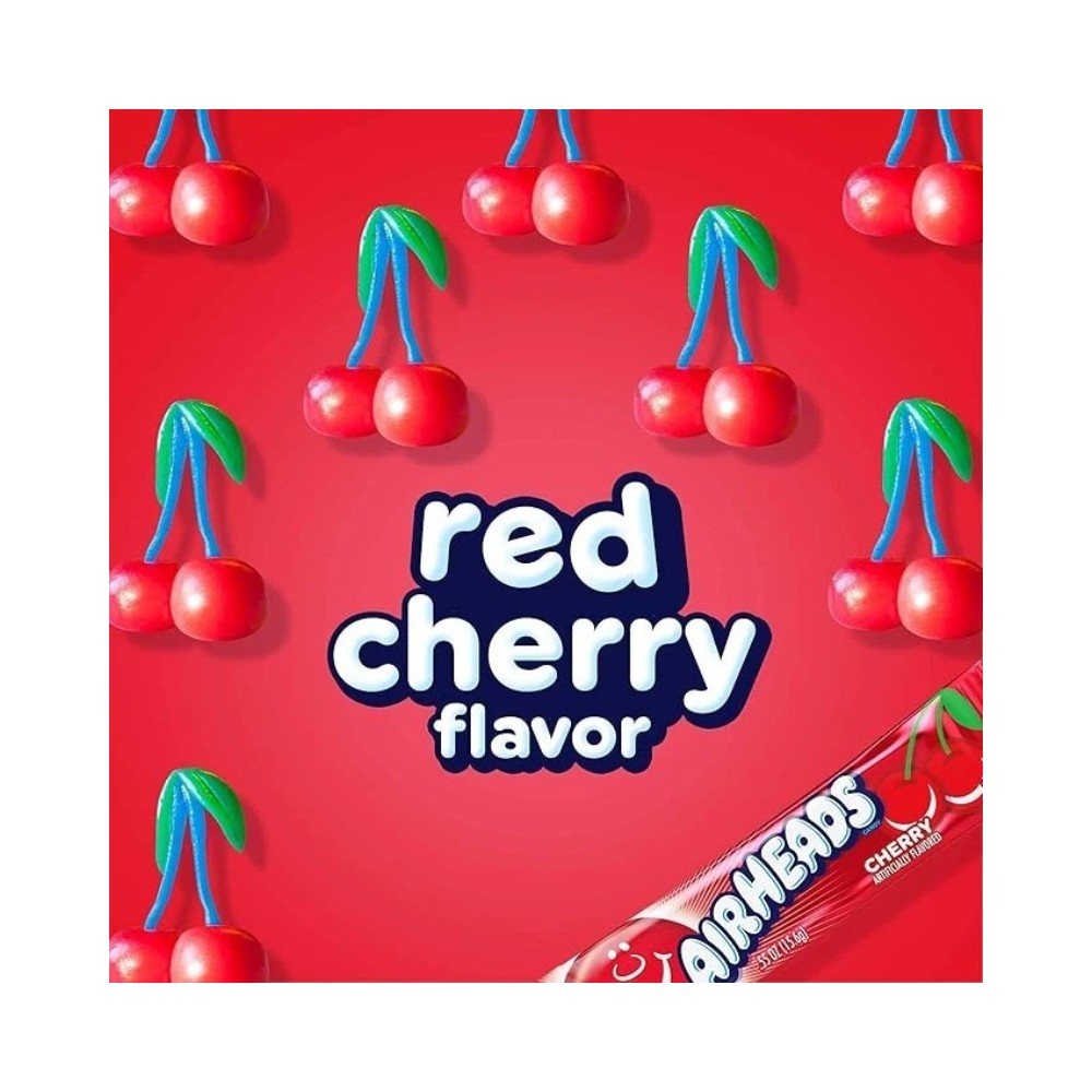 Airheads Cherry Flavoured Candy Bars 0.55oz (16g) - 36 Bars
