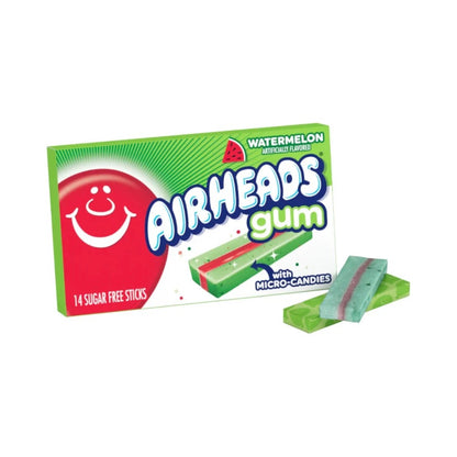 Airheads Gum Watermelon Sugar Free Sticks 14's 1.18oz (34g) - Pack of 12