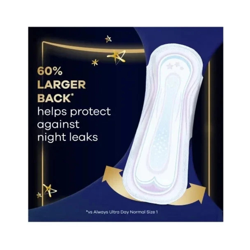 Always Ultra Secure Night Sanitary Towels with Wings 8's (Size 4)