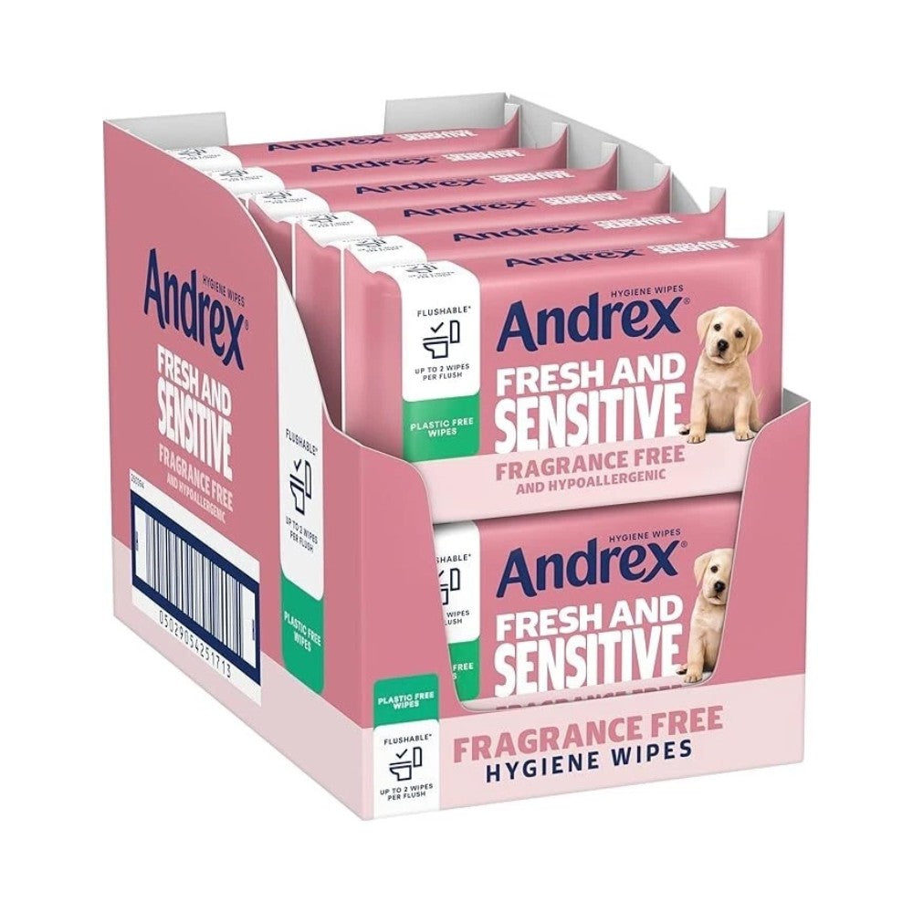 Andrex Fresh and Sensitive Hygiene Toilet Wipes 30's - Pack of 12
