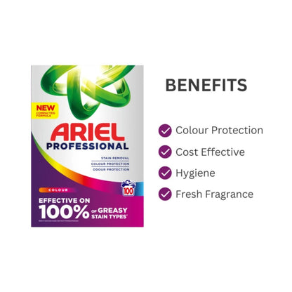 Ariel Professional Colour Protection Laundry Detergent Powder - 100 Washes