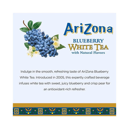 Arizona Blueberry White Tea Cans 22oz (650ml) - Pack of 24