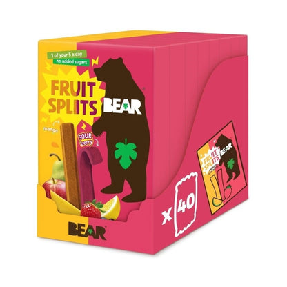 BEAR Fruit Splits 20g x40 (Pack of 8) - Various Flavours
