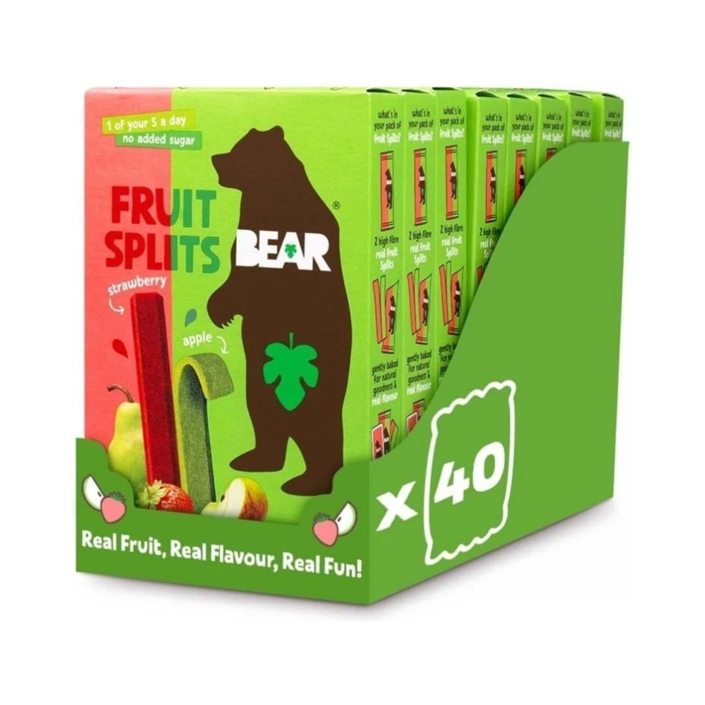 BEAR Fruit Splits 20g x40 (Pack of 8) - Various Flavours
