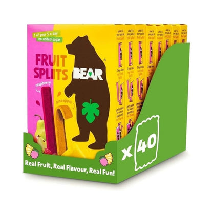 BEAR Fruit Splits 20g x40 (Pack of 8) - Various Flavours