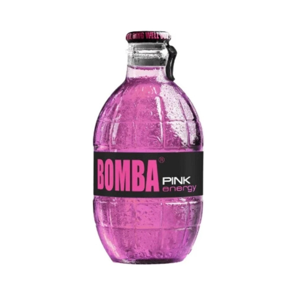 BOMBA! Energy Drink Grenade Glass Bottles - Various Flavours and Quantity