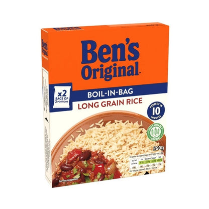 Ben's Original Boil In Bag Long Grain Rice 250g - Pack of 12