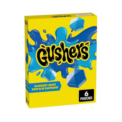Fruit Gushers Blueberry Grape & Sour Blue Raspberry 6's 136g