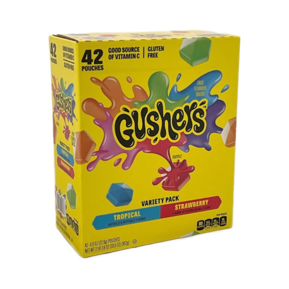 Fruit Gushers Strawberry Tropical Variety Pack 42's 33.6oz (952g)