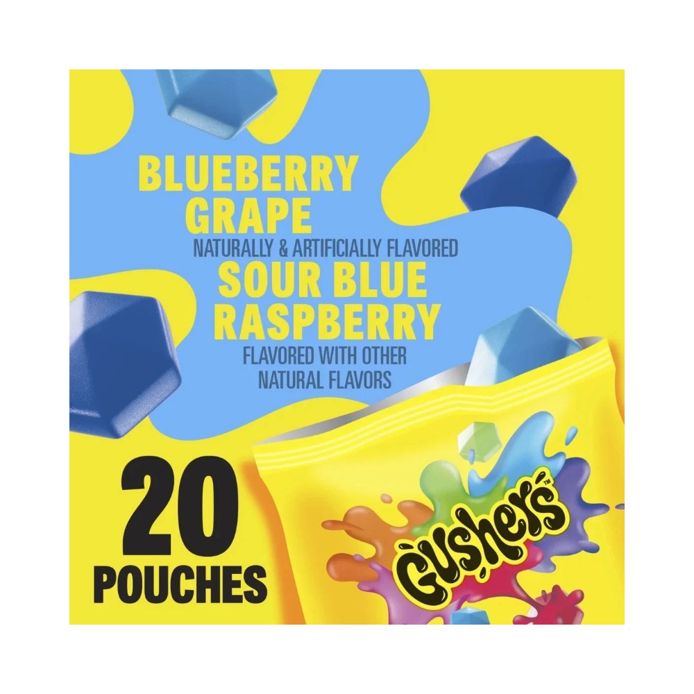 Fruit Gushers Blueberry Grape & Sour Blue Raspberry 20's 453g