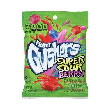 Fruit Gushers Super Sour Candy 4.25oz (120g)