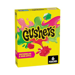 Fruit Gushers Watermelon & Sour Apple Candy 6's 4.8oz (136g)