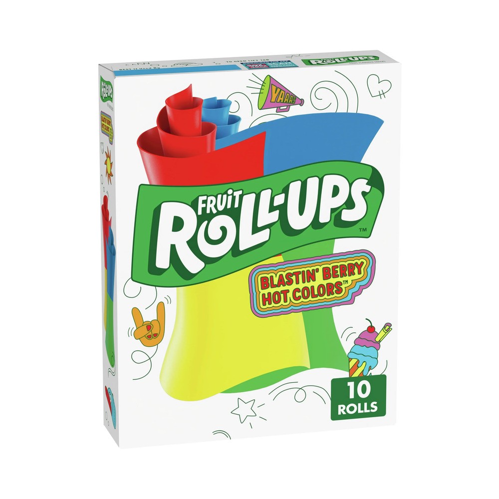 Fruit Roll Ups Blastin Berry Hot Colors Variety 10's 5oz (141g)
