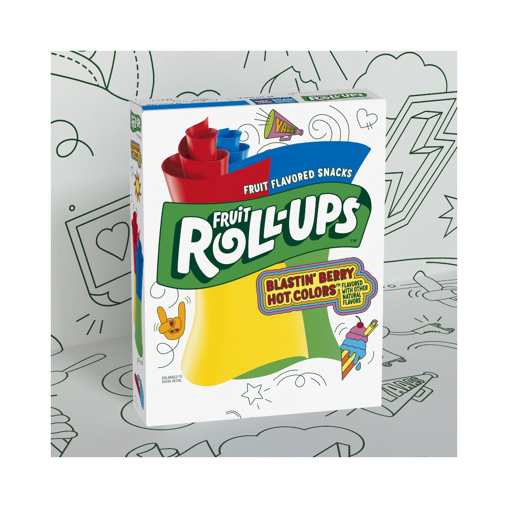 Fruit Roll Ups Blastin Berry Hot Colors Variety 10's 5oz (141g)