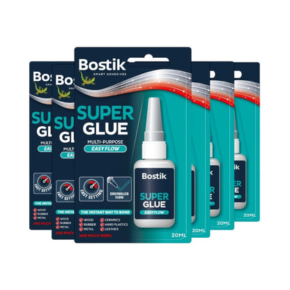 Bostik Easy Flow Multi Purpose Super Glue 20ml - Pack of 6