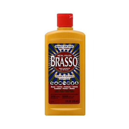 Brasso Multi-Purpose Metal Polish 8oz (235ml) - Cleans & Polishes
