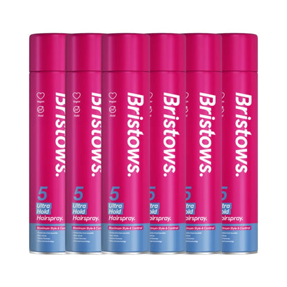 Bristows 5 Ultra Hold Hairspray 400ml - Pack of 6