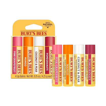 Burt's Bees Superfruit Flavoured Moisturizing Lip Balm 0.15oz - 4 Lip Balms